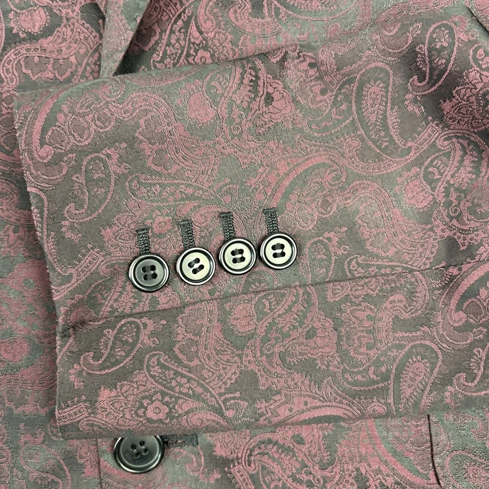 Raphael Wardrobe Design Dinner‎ Jacket Jacquard Paisley 40R Hand Tailored